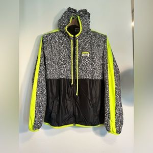 Victoria's Secret Pink Hooded Fleece Lined Colorblock Anorak Windbreaker XS/S